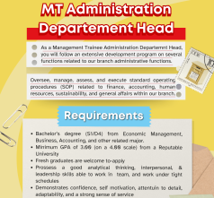 Management Trainee - Administration Department Head
